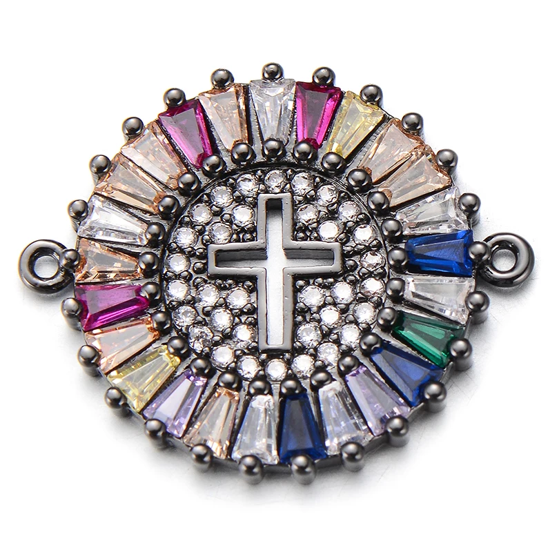 Круглые бусины Pipitree с микрозакрепкой из фианита для изготовления ювелирных