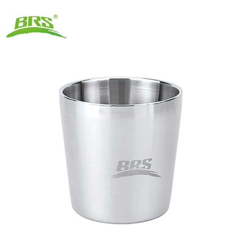 BRS 2 шт. чашка для воды 304 нержавеющая сталь двойная стенка термозащита кружка
