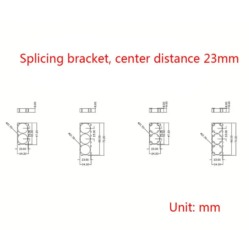 New 20PCS Safety 1x3 Battery Holder Bracket Plastic Cell Stand for 21700 Batteries |