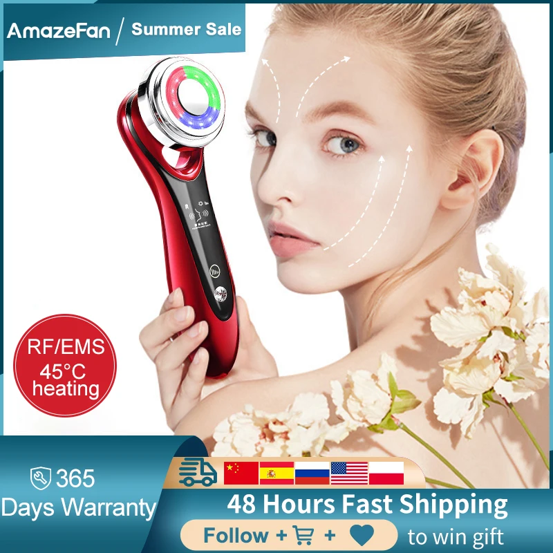Аппарат для ухода за кожей AmazeFan RFEMS глубокое Массажер чистки лица горячий