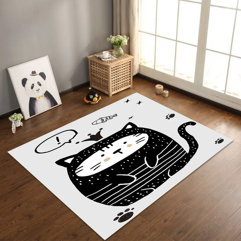 Мягкий детский ковер для спальни бархатный коврик игр Противоскользящий дивана