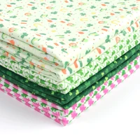 clover flannel fabric by the meter green st patrick printed cloth sheet for sewing diy craft needlework patchwork 45145cm 1pc