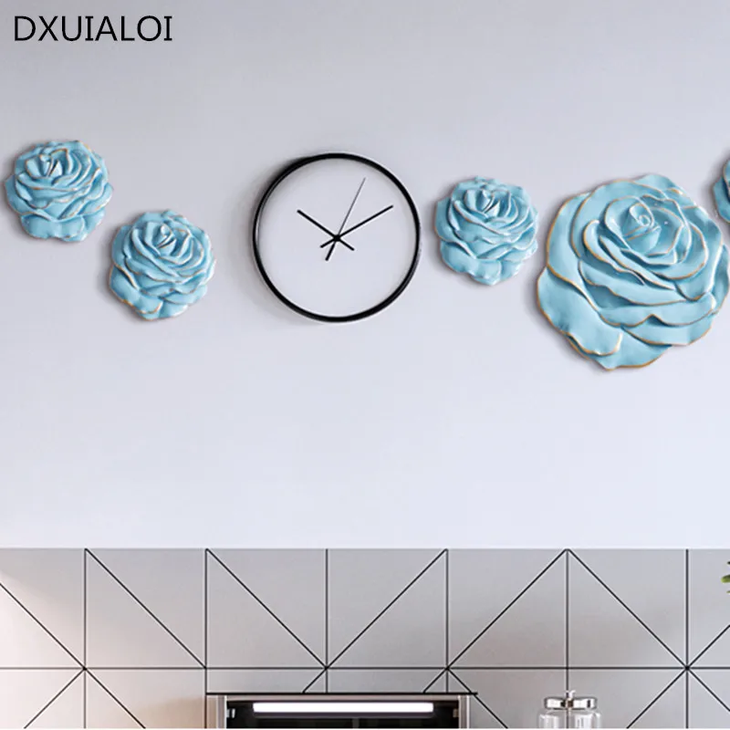 3D Наклейка на стену из смолы с розами ручная работа для стен гостиной спальни ТВ