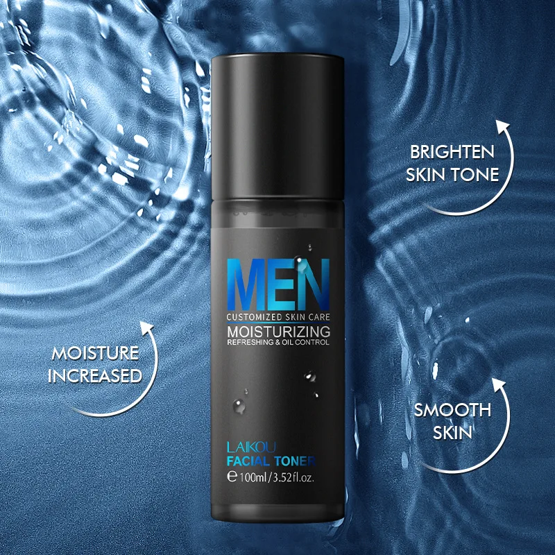 

LAIKOU Men Face Toner Moisturizing Oil Control Shrink Pores Anti Aging Acne Whitening Facial Tonic Skin Care Products 100ml