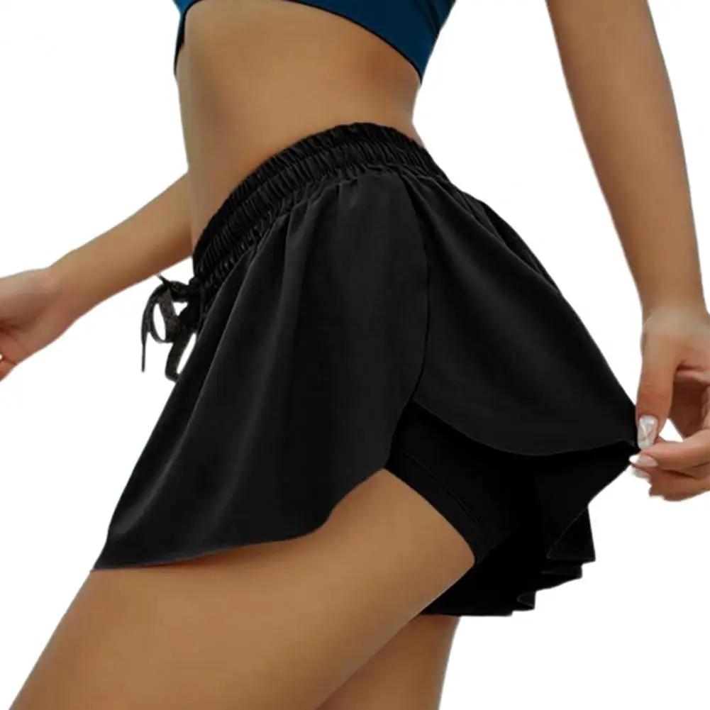 

Skirt Breathable Elastic Double Layer Women Gym Short for Running