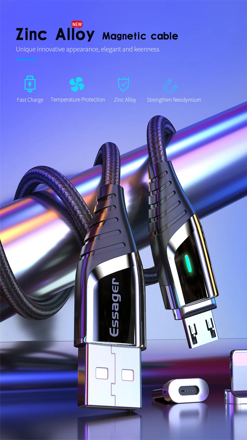 Новое магнитное зарядное устройство Micro USB кабель для iPhone samsung провод для быстрого заряда Шнур usb type C type-C магнитные кабели для мобильных телефонов