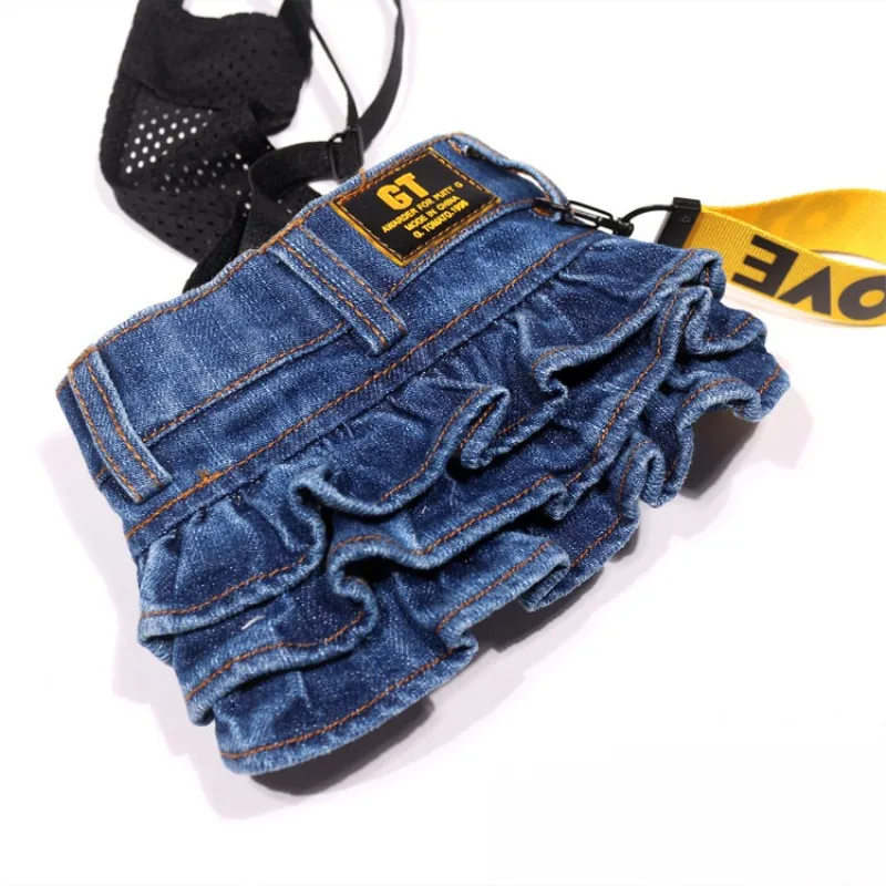 Товары для домашних животных собак Одежда кошек Модные джинсовые платья