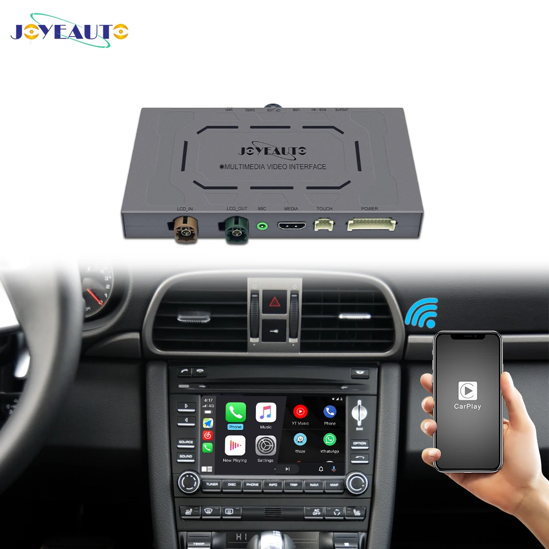 구매 JoyeAuto PCM3.0 PCM 3.0 For Porsche 911 997 Panamera Bosxter 무선 Apple Carplay 모듈 Android Auto Mirrorlink 차량용 오디오 액세서리