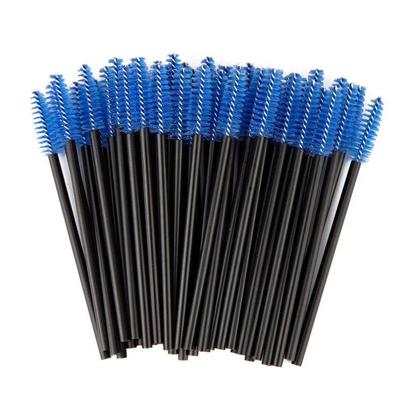 Blue Black Zwellbe Хорошее качество одноразовые 25 шт./упак. ресниц макияж кисти Мини палочки с кисточкой для туши для наращивания ресниц инструмент - Цвет: Blue Black
