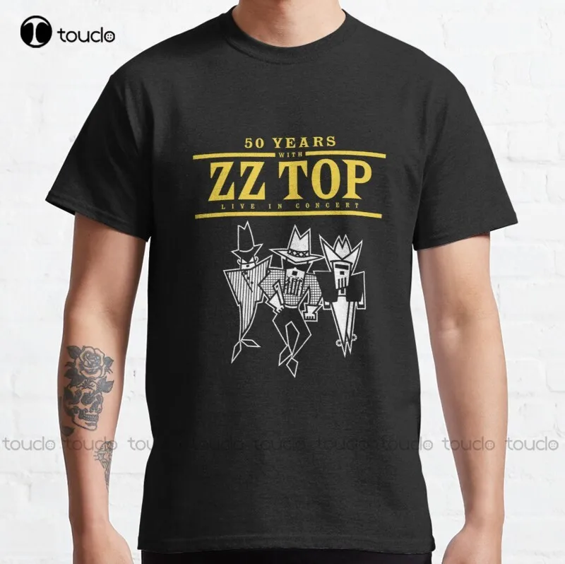 

New Top The Top Zz 50Th Godong Classic T-Shirt Cotton Tee Shirt S-5Xl Unisex