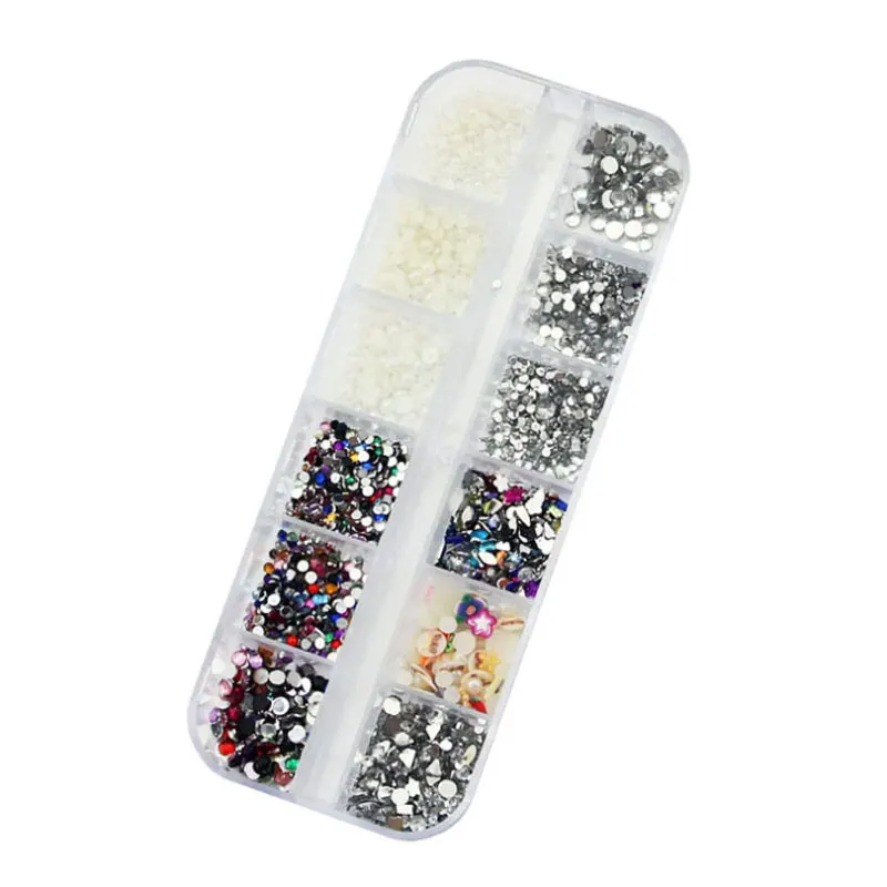 12 различных стилей DIY украшения для дизайна ногтей разные формы прозрачные