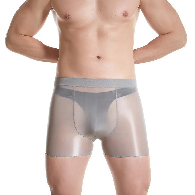 Мужское сексуальное прозрачное нижнее белье шорты боксеры ультратонкие