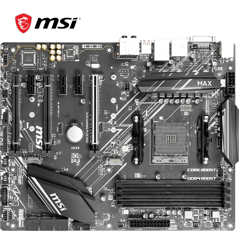 Günstig MSI X470 GAMING PLUS MAX Gaming Board Computer Motherboard Unterstützt 3700X/3600/2600X/2600 CPU (AMD X470/Buchse AM4)