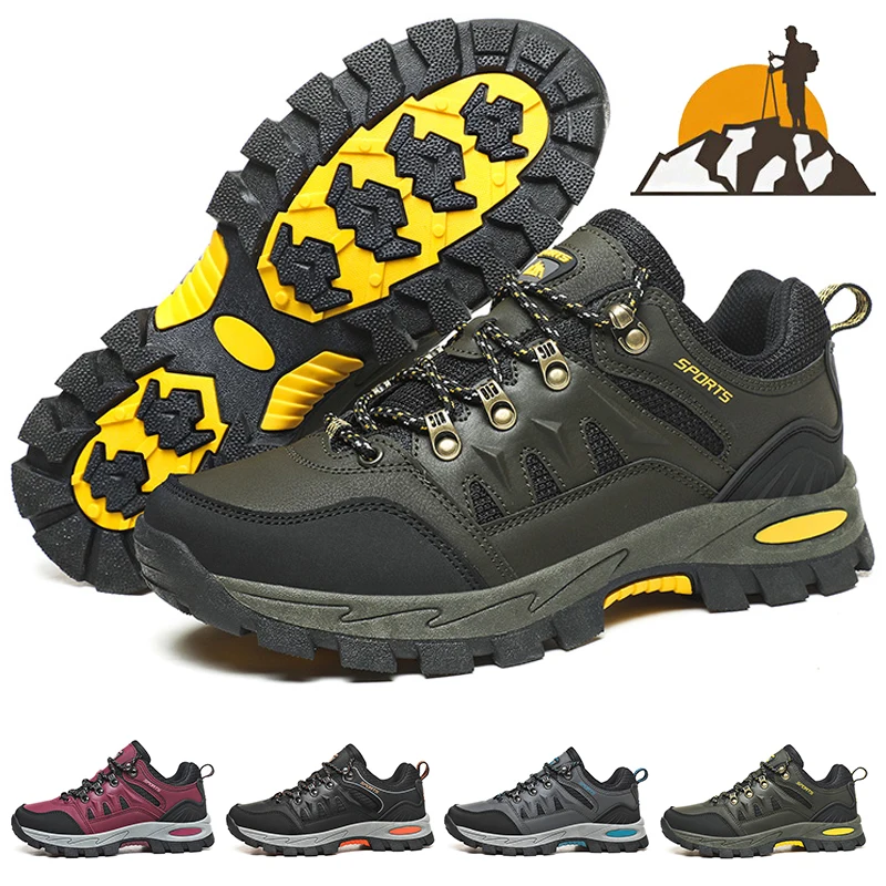 

Новинка, осенняя походная обувь с низким верхом, спортивная обувь для скалолазания, водонепроницаемая Нескользящая дизайнерская походная ...