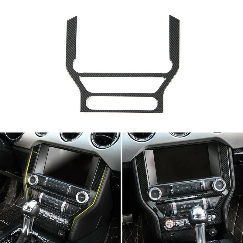

for Ford Mustang Mustang (2015-2019) Car Interior Carbon Fiber Mustang CD Panel Sticker