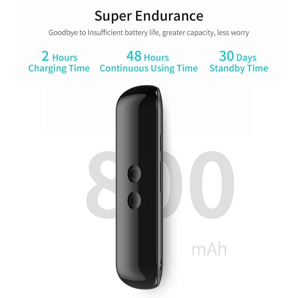 Портативный беспроводной умный мини переводчик голоса G5 перезаряжаемый 40