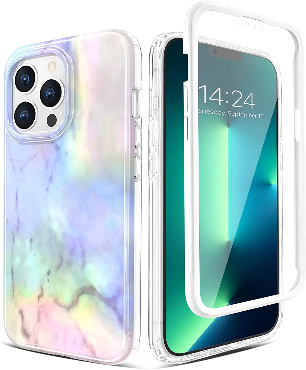 

Чехол Caka, совместимый со встроенным защитным стеклом для iPhone 13 Pro Max