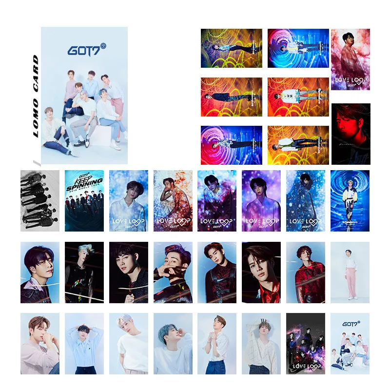 32 шт./компл. Got7 Mark Jackson YoungJae Bamboo YuGyeom JinYoung JB самодельная бумажная ломо-карта