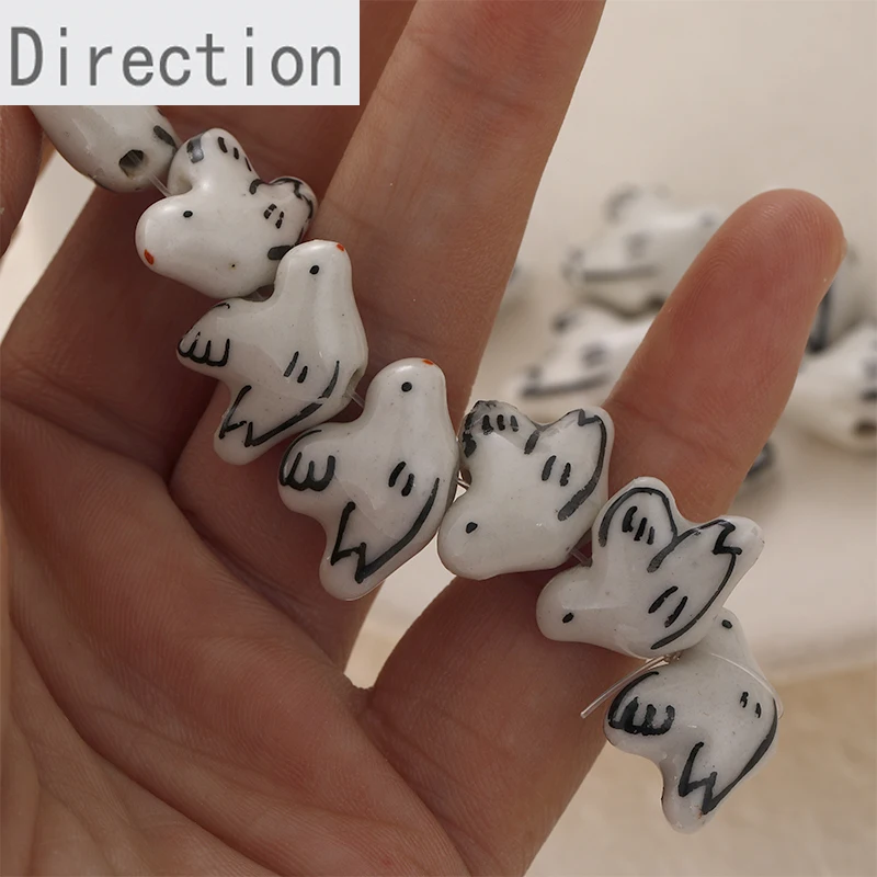 Ручная роспись керамическая птица голубь прямые бусины с отверстиями в японском