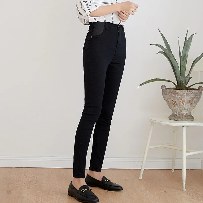 Женские узкие джинсы LEIJIJEANS темно синие джинсовые брюки с эластичными вставками и