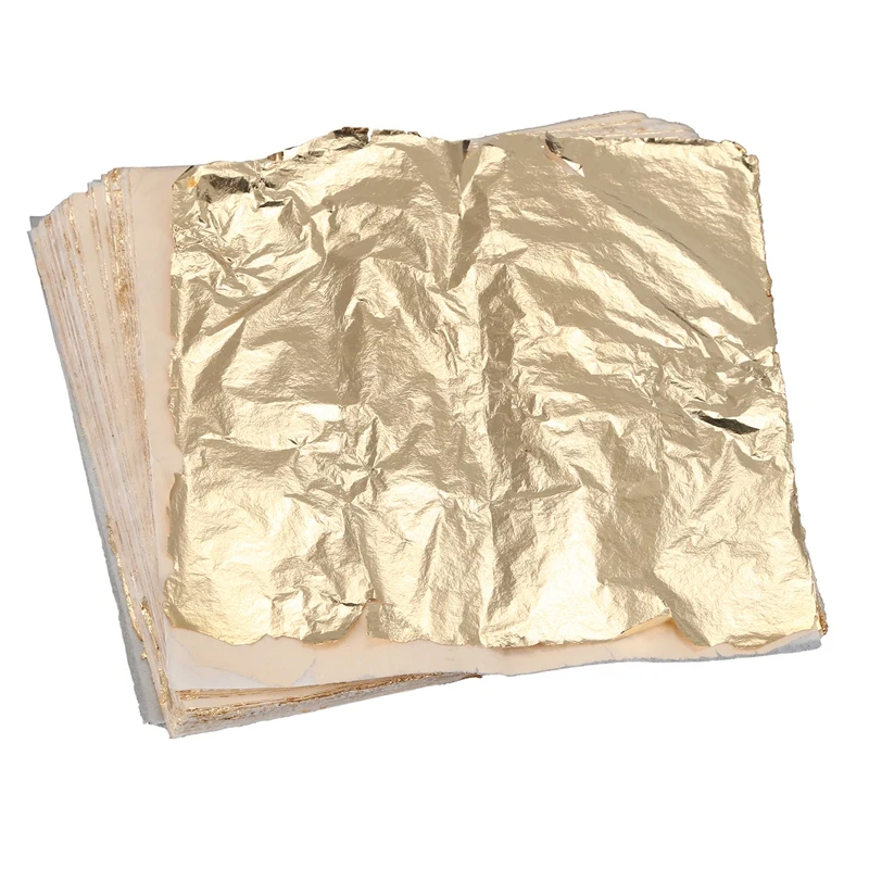 Очень важно 100 Лист имитация золота Медь лист 14x14 см ремесло для золочение