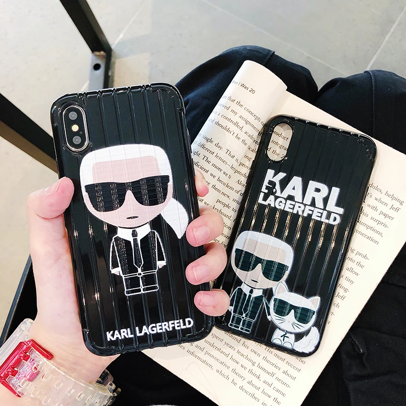 Роскошный чехол для телефона Karl Lagerfeld Trunk huawei P30 P20 Pro Lite Nova 5 5i 4 4e 3 3e TPU мягкий