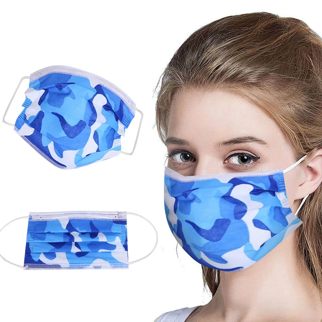 10 шт. одноразовая маска для лица Пылезащитная Студенческая Adlut карнавальный