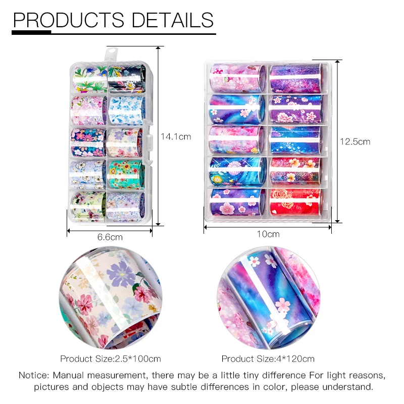 10 рулонов наклейки из фольги для ногтей цветы бабочки розовые весенние летние