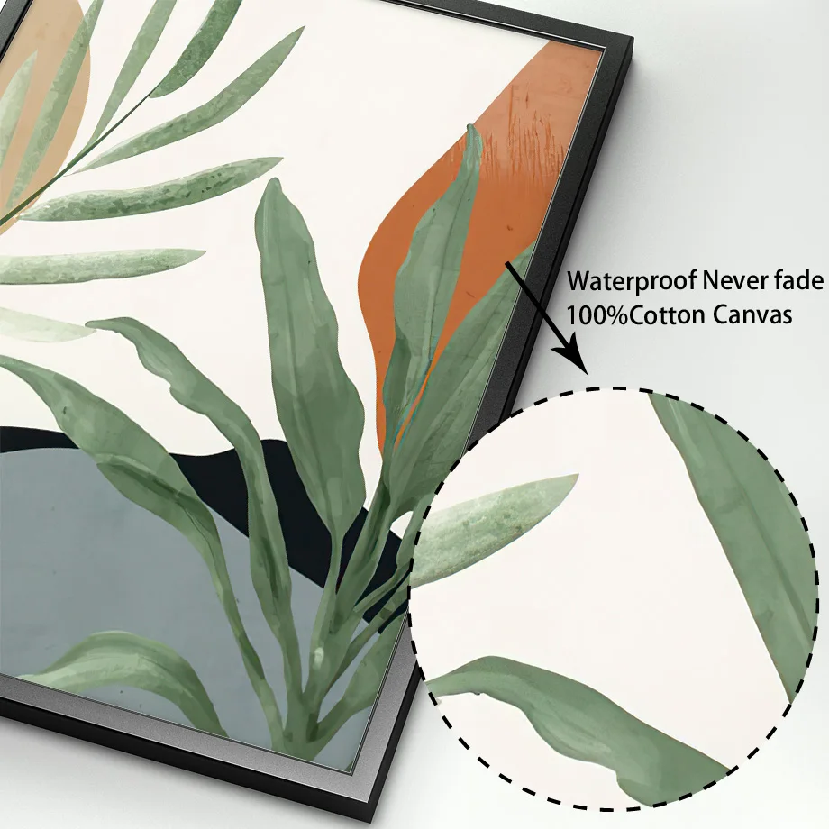 Винтажный абстрактный холст Monstera