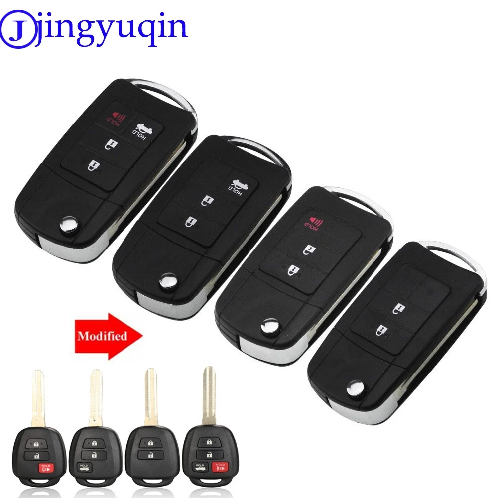 Пульт дистанционного управления jingyuqin 2/3/4 для Toyota Prius RAV4 Camry модифицированный