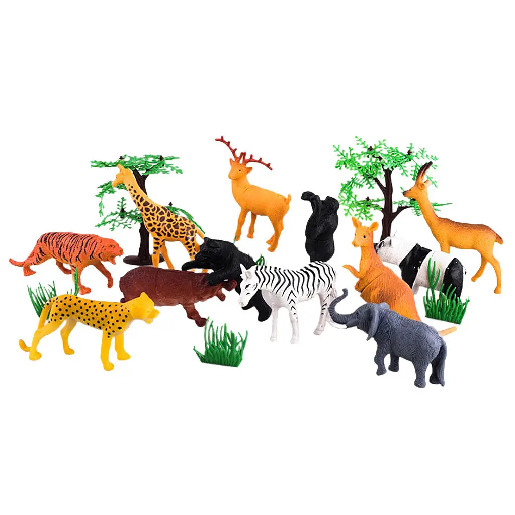 

Lifelike Land Animals Model Solid Plastic For Kids Toys Scene Model Decor