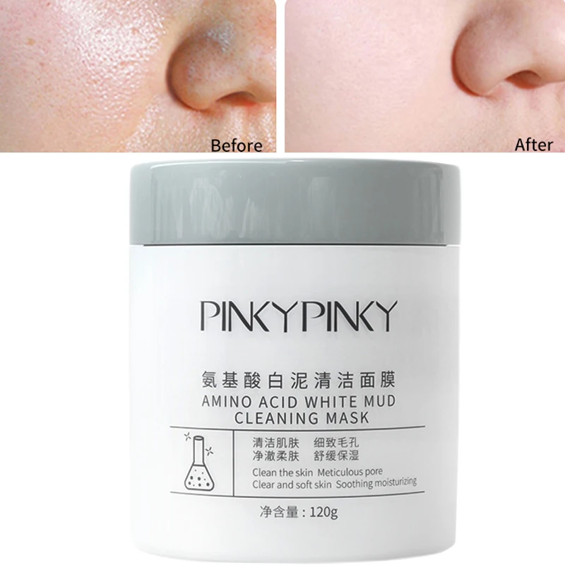 

Amino Acid White Clay Cleansing Mask Japanese Facial Mask To Remove Blackheads Shrink Pores And Control Oil 120g