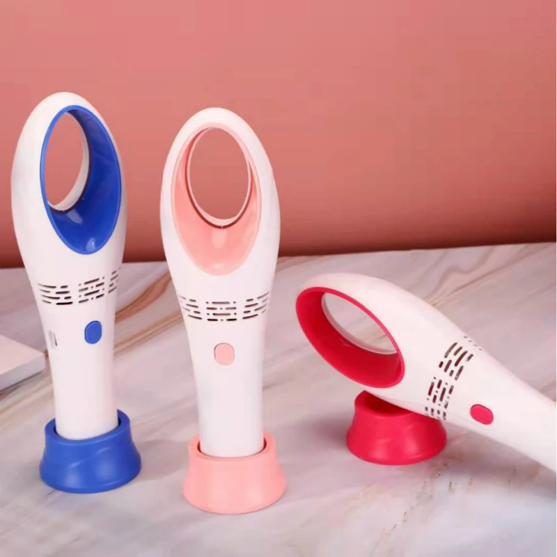 

Outdoor USB Rechargeable Fan Portable Bladeless Fan Handheld Mini Cooler No Leaf Handy Cooling Fan Eyelash Extension tool