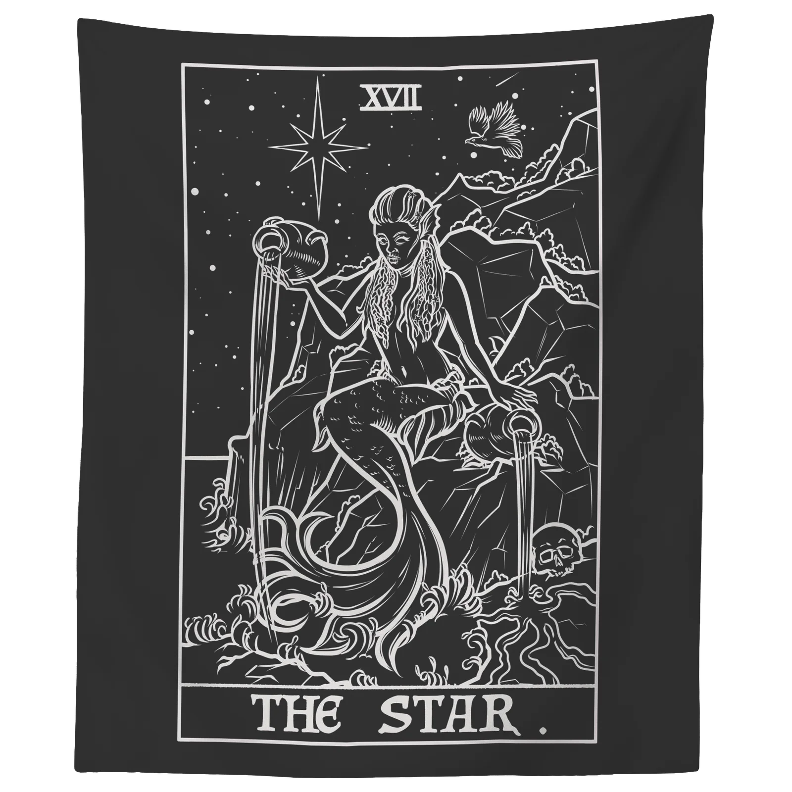 

The Star Tarot Card Tapestry Goth Siren Halloween Gothic Pagan Witch Unique Wall Art