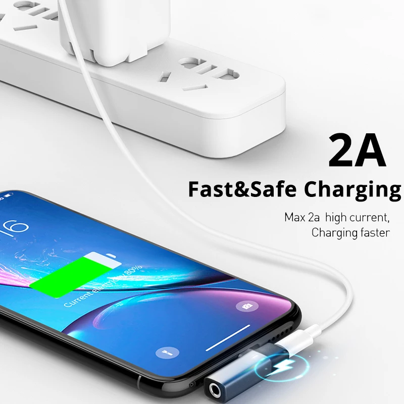 Mcdodo аудио адаптер для iPhone 12 11 Pro XR XS Max 8 7 Plus до 3 5 мм разъем наушников OTG зарядка 2A