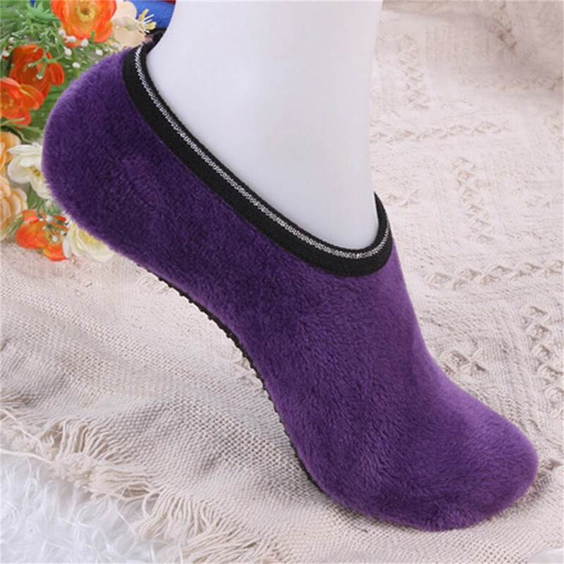 Autumn Winter Napping Indoor Floor Socks Thicken Warm Antiskid Short Boat Sock Hot Fashion | Женская одежда