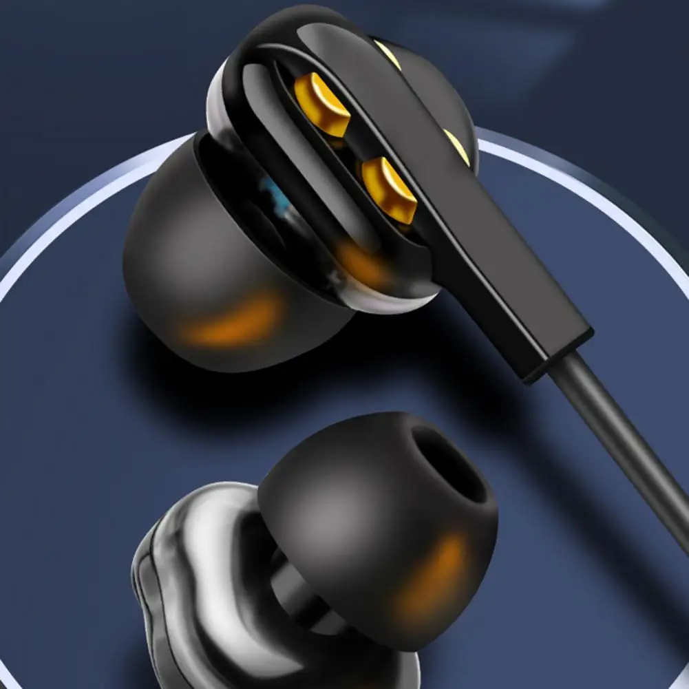 

R7 3.5mm Dual Speaker Dynamic Wired Heavy Bass Sport In-ear Earphone with Mic
