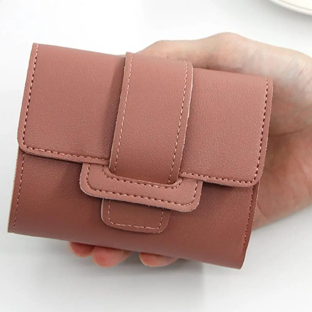 

Women's Short Wallet Children Coin Purse Wallet Card Hasp Ladies Holder 2021 Small Wallet Pu Wholesale Handbag Material Min V1E5