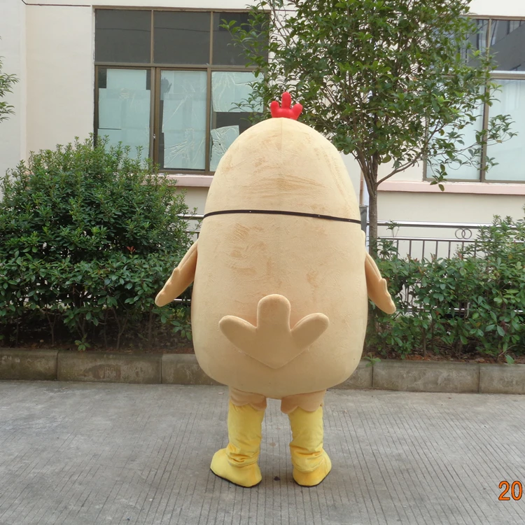2017 новые высококачественные желтый костюм-талисман курица Хэллоуин Рождество