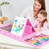 208 pieces children painting set watercolor pen crayon paintbrush with drawing board educational toys doodle art kids gift