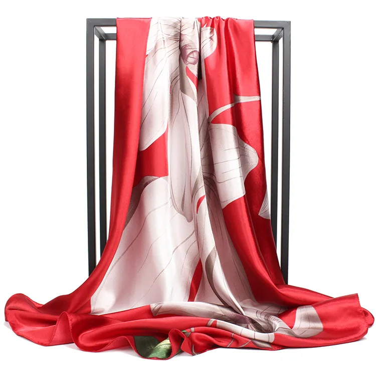 Тонкий градиентный маленький шарф Женский светильник прозрачный Повседневный