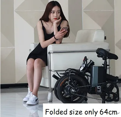 

Электрический велосипед мини складной электрический велосипед 10-дюймовый 21 скорость 48В литиевая батарея 240 Вт Электрический скутер