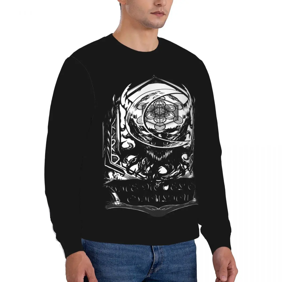 Devil Fashion Original Designer Brand Men's Sweater Artist Round Neck Sweater Punk Rock Long Sleeve Couple Sweater