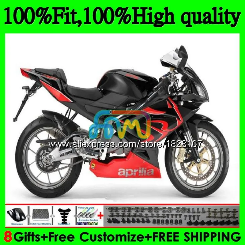 

Injection For Aprilia RS-125 RS125 06 07 08 09 10 11 Black red 61BS.60 RS4 RSV125 RS 125 2006 2007 2008 2009 2010 2011 Fairing