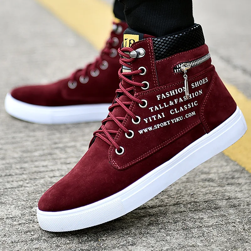 

Ankle boots warm men snow boots winter Lace-up men shoe 2022 Newest fashion flock plush winter boots men botas de trabajo hombre