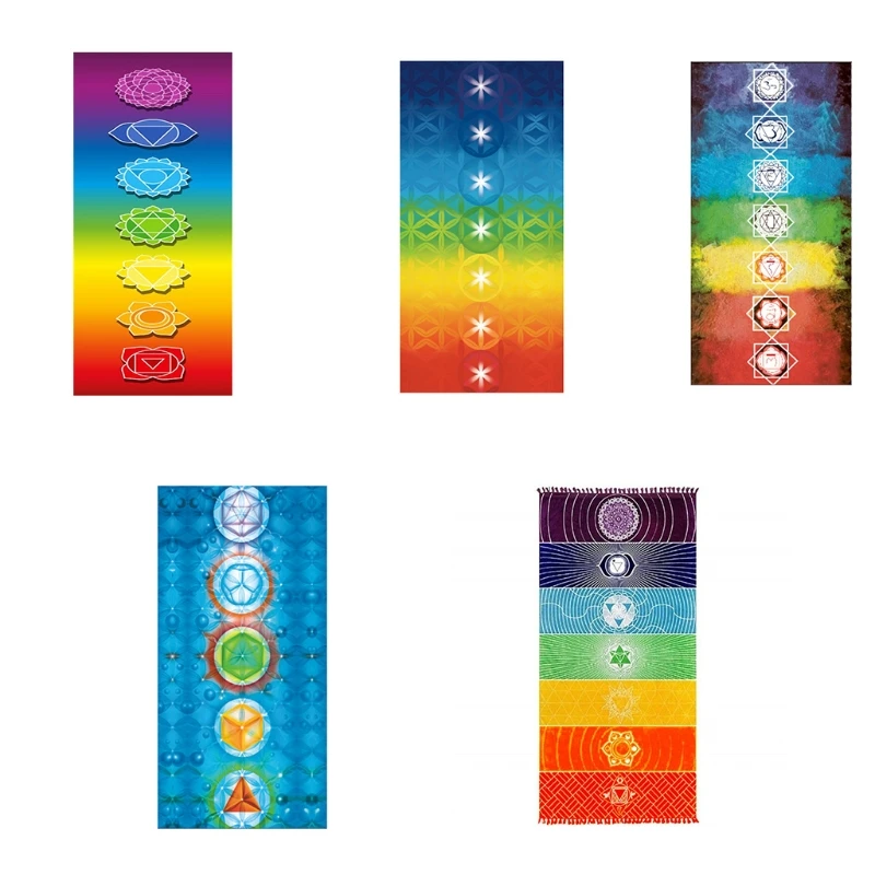 Wall Hanging Decoration 7 Chakra Mandala Bohemia Blanket Tapestry Summer Beach Towel Yoga Mat Home Tablecloth Ornaments | Дом и сад