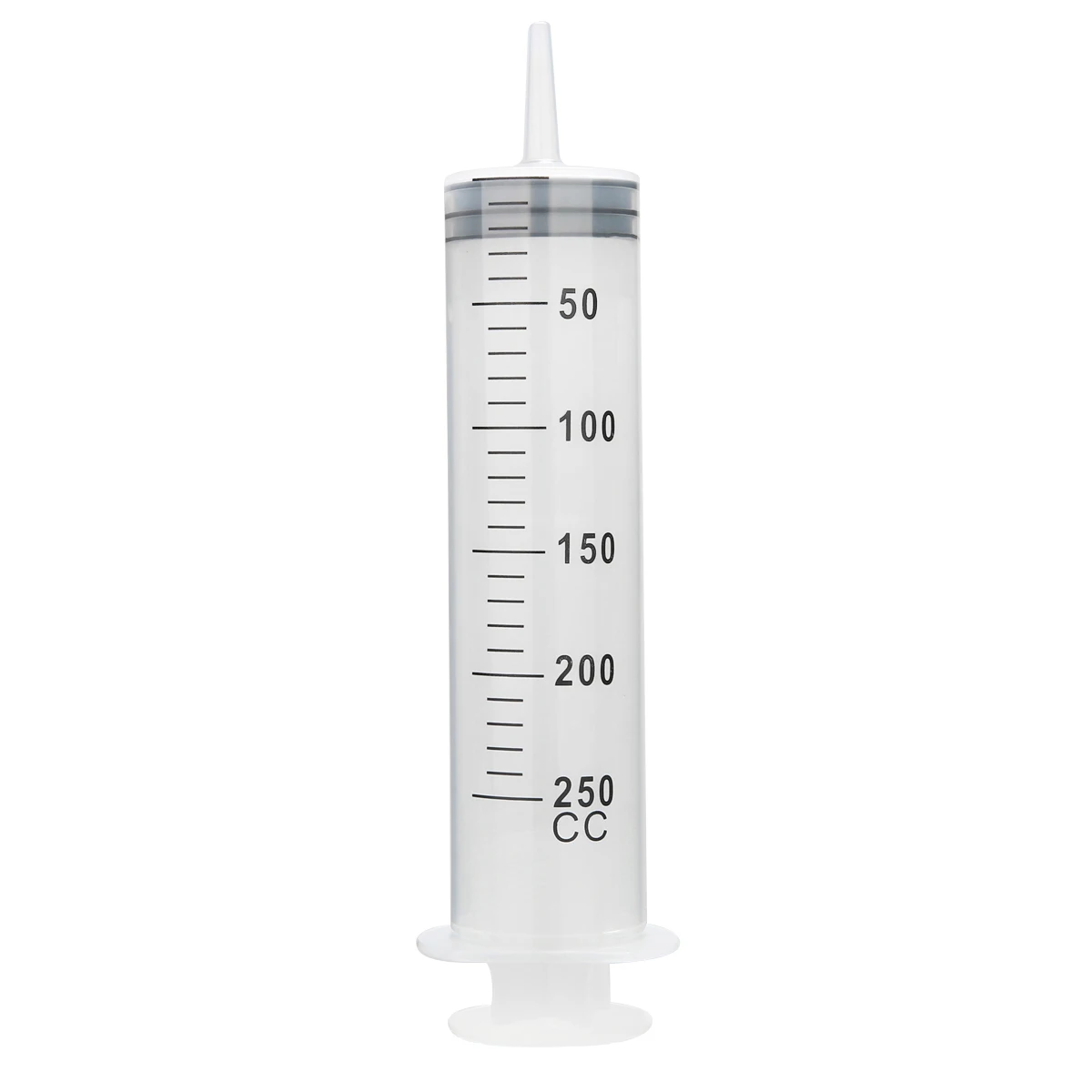 

1pc New 250ml Large Capacity Plastic Disposable Syringe Durable Transparent Syringe Inlet Pump Oil Measuring