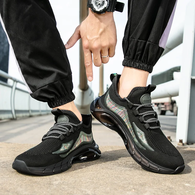 

Fashion Men Sneakers Mesh Casual Shoes Lac-up Mens Shoes Lightweight Vulcanize Shoes Walking Sneakers
