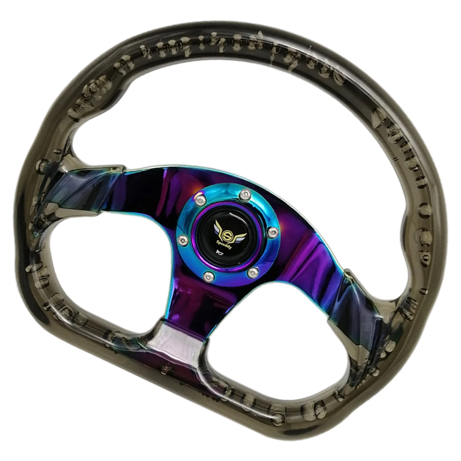 D-образная модель 13 дюйм автомобиль акриловое гоночное рулевое колесо гоночный