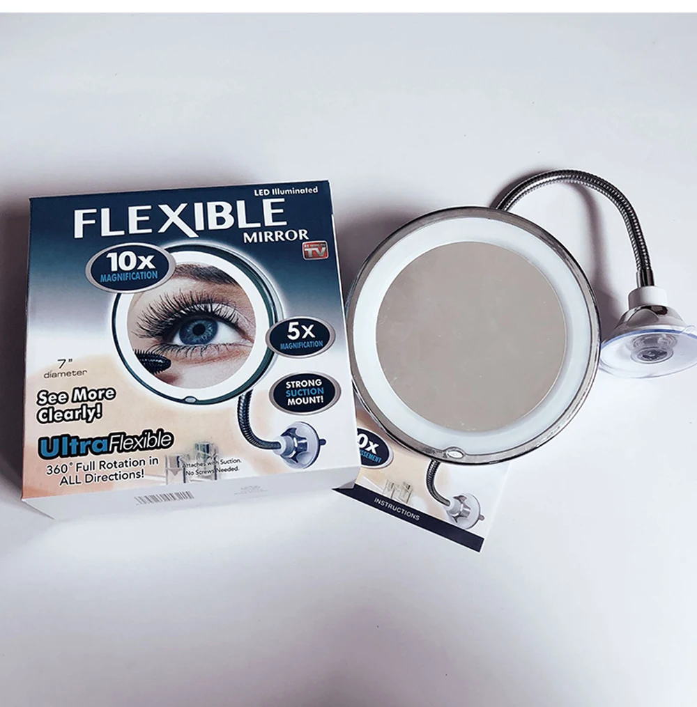 Зеркало для макияжа с 3 яркости светодиодный свет макияж зеркало 10X